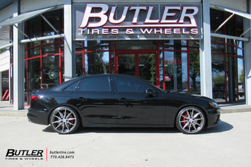 Audi S4 with 20 in Vossen HF3 Wheels and Michelin 4s tires with KW H.A.S. Kit