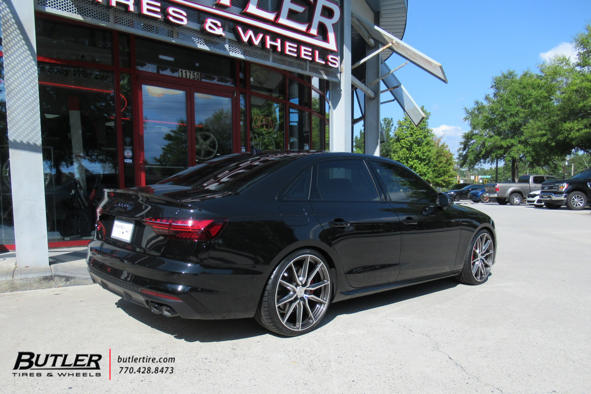 Audi S4 with 20 in Vossen HF3 Wheels and Michelin 4s tires with KW H.A.S. Kit