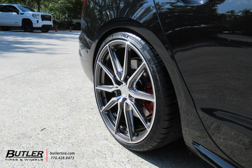 Audi S4 with 20 in Vossen HF3 Wheels and Michelin 4s tires with KW H.A.S. Kit