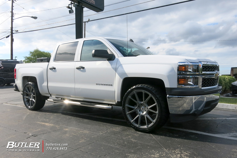 Chevrolet Silverado with 24in Black Rhino Mala Wheels exclusively from ...