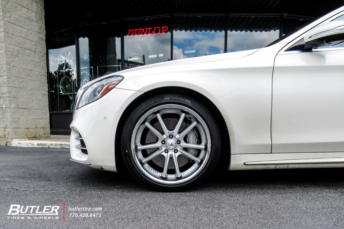 MERCEDES S560 and 20x9 and 20x10.5 ASANTI ABL23 SIGMA with PIRELLI PZERO TIRES