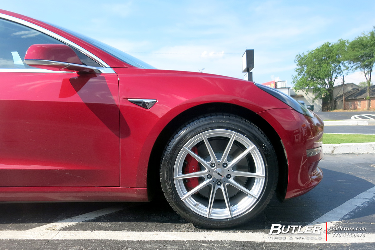 Tesla Model 3 with 20in TSW Watkins Wheels exclusively from Butler