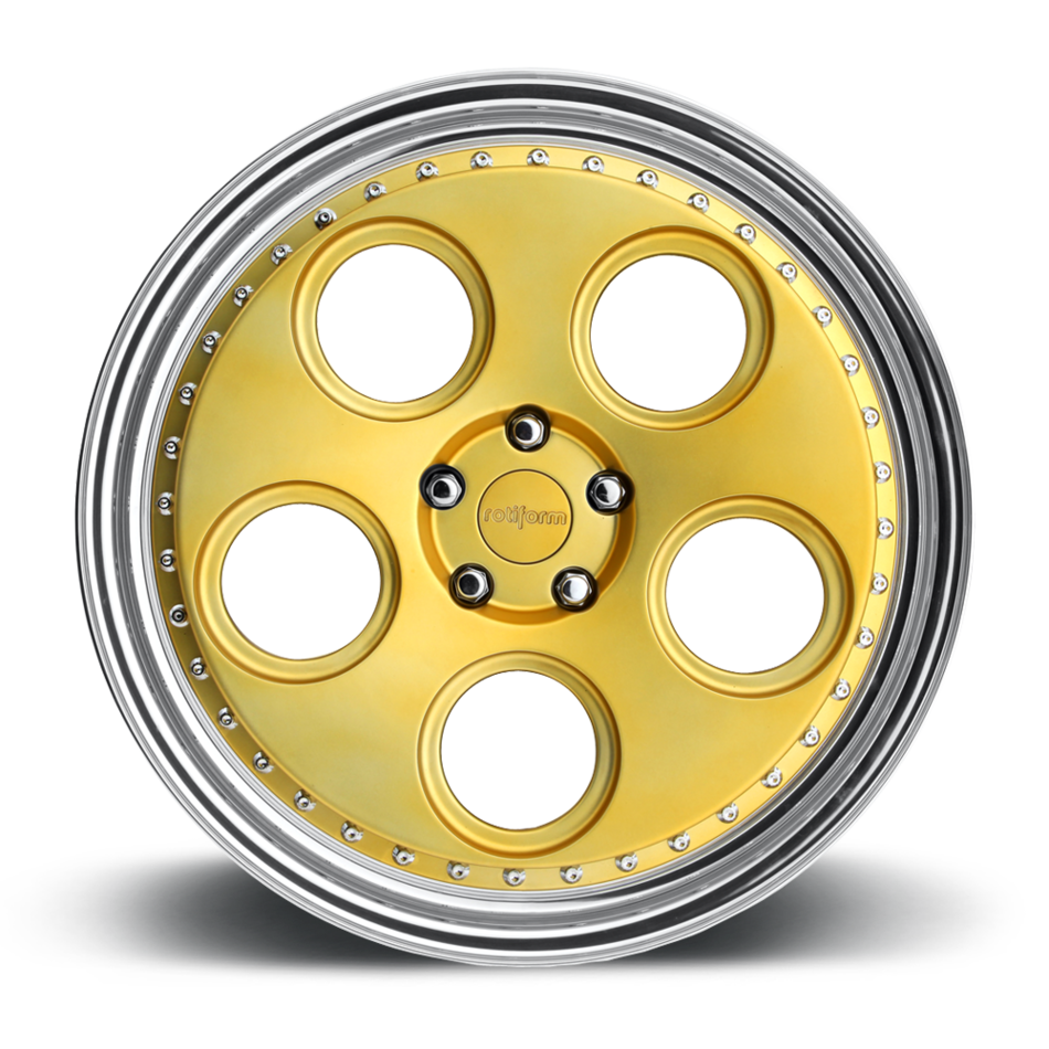 Rotiform DIA Forged Custom Matte Gold Face with Polished Lip Finish Wheels